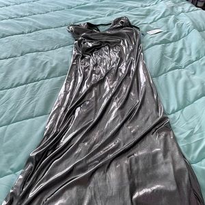 Long metallic dress